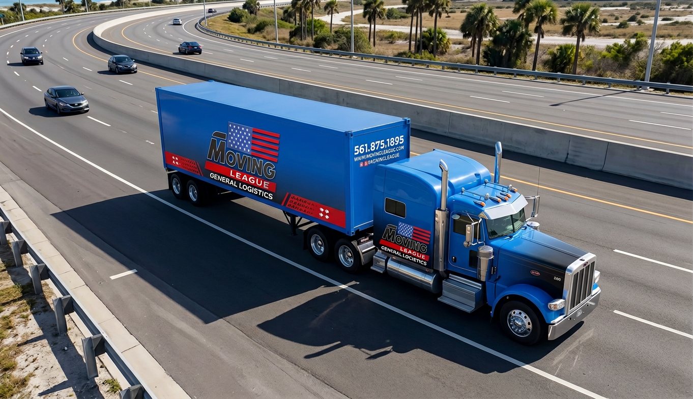 Camión Moving League en carretera